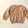 Popcorn Cardigan, Ecru