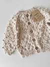Popcorn Cardigan, Exclusive confetti - Latte