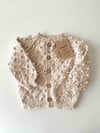 Popcorn Cardigan, Exclusive confetti - Latte