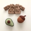 Popcorn Cardigan for Squirrel - custom fit cardigan; Birch