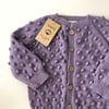 Popcorn Cardigan, Lavender