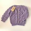Popcorn Cardigan, Lavender
