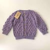 Popcorn Cardigan, Lavender