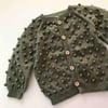 Popcorn Cardigan, Sage
