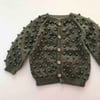 Popcorn Cardigan, Sage