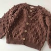 Popcorn Cardigan, Walnut