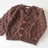 Popcorn Cardigan, Walnut
