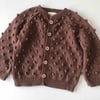 Popcorn Cardigan, Walnut