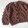 Popcorn Cardigan, Walnut