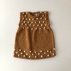 Popcorn Dress, Biscuit+natural