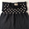 Popcorn Dress, Black × Natural popcorns