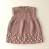 Popcorn Dress, Dusty rose × Powder pink popcorns
