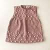 Popcorn Dress, Dusty rose × Powder pink popcorns