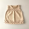Popcorn Dress, Natural × Dusty rose popcorns