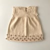 Popcorn Dress, Natural × Dusty rose popcorns