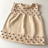 Popcorn Dress, Natural × Dusty rose popcorns