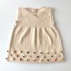 Popcorn Dress, Natural × Rainbow popcorns