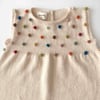 Popcorn Dress, Natural × Rainbow popcorns