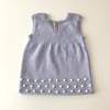 Popcorn Dress, Periwinkle × Snow popcorns