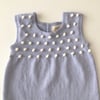 Popcorn Dress, Periwinkle × Snow popcorns
