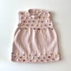 Popcorn Dress, Powder pink × Rainbow popcorns