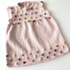 Popcorn Dress, Powder pink × Rainbow popcorns