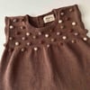 Popcorn Dress, Walnut × Rainbow popcorns