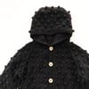 Popcorn Hoodie Cardigan, Black