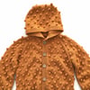 Popcorn Hoodie Cardigan, Golden Brown