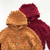 Popcorn Hoodie Cardigan, Golden Brown