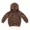 Popcorn Hoodie Cardigan, Mink