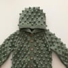 Popcorn Hoodie Cardigan, Mint