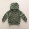 Popcorn Hoodie Cardigan, Mint