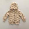 Popcorn Hoodie Cardigan, Natural
