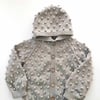Popcorn Hoodie Cardigan, Silver