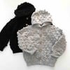 Popcorn Hoodie Cardigan, Silver