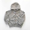 Popcorn Hoodie Cardigan, Silver