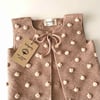 Popcorn Vest, clay+natural