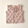 Popcorn Vest, Powder pink × Powder pink popcorns