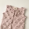 Popcorn Vest, Powder pink × Powder pink popcorns