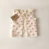 Popcorn Vest, Snow base × candy pink popcorns