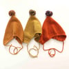 Rainbow Pompom Bonnet, Custom Color