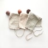 Rainbow Pompom Bonnet,  Exclusive Confetti - Four Seasons
