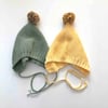 Rainbow Pompom Bonnet, Mint