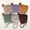 Rainbow Pompom Bonnet, Silver