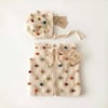 Rainbow Popcorn Bonnet, Natural