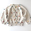 Rainbow Popcorn Cardigan,  Exclusive Confetti - Pastel rainbow × Rainbow Popcorns