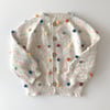 Rainbow Popcorn Cardigan,  Exclusive Confetti - Pastel rainbow × Rainbow Popcorns