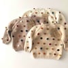 Rainbow Popcorn Sweater, Beige,Purl Stitch