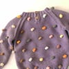 Rainbow Popcorn Sweater, Lavender,Purl Stitch